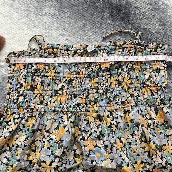 Bundle American Eagle Daisy Floral Cropped Smocked Tank Top Women Size Large - Picture 10 of 13